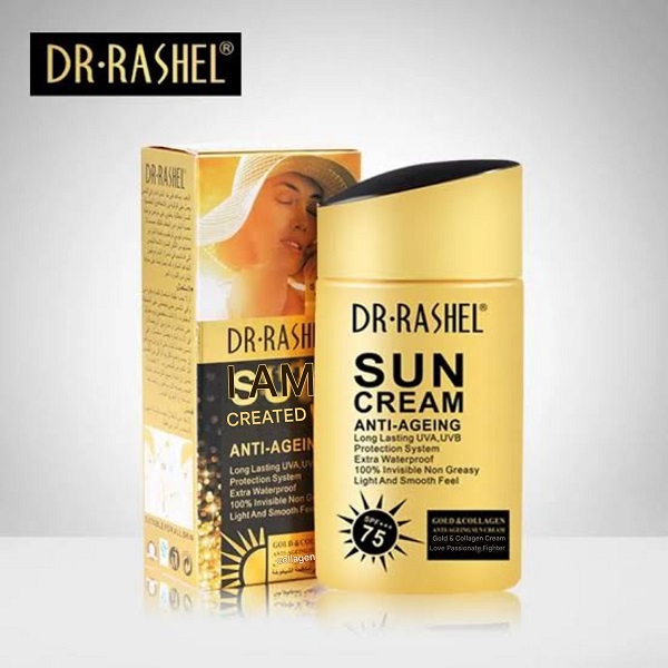 کرم ضد آفتاب بدون رنگ دکتر راشل SPF 75 مدل Anti Ageing